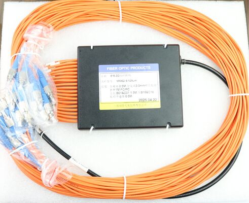 Array de fibres 2D FA MM 62.5/125um carré 6x6 avec alignement de fibres en tube blindé