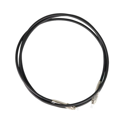 Multimode 4.8mm LSZH Black Stainless Steel armored Patch Cable with FC PC connector